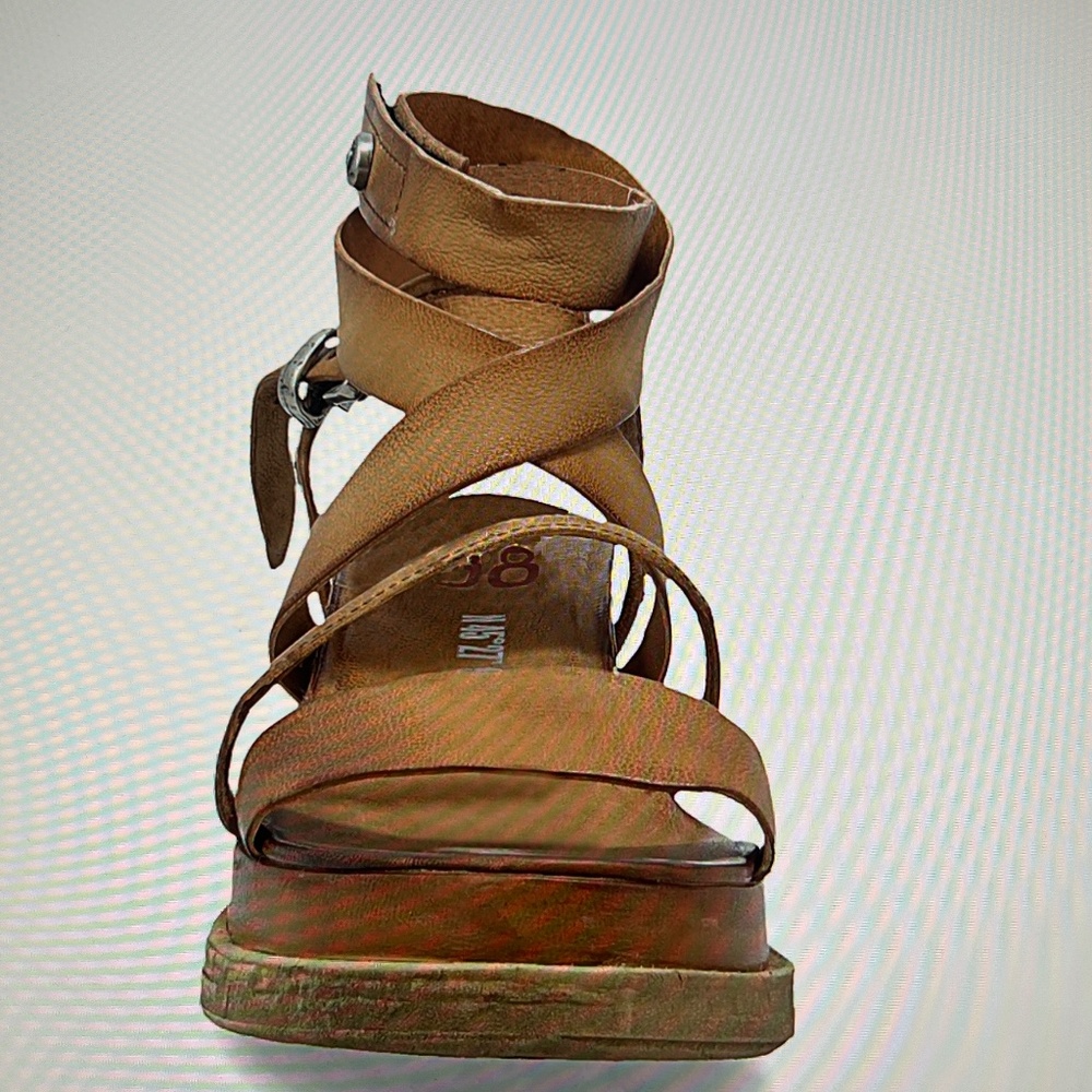 A.S. 98 LABO PLATFORM SANDAL CAMEL SIZE 37 - Picture 2 of 5